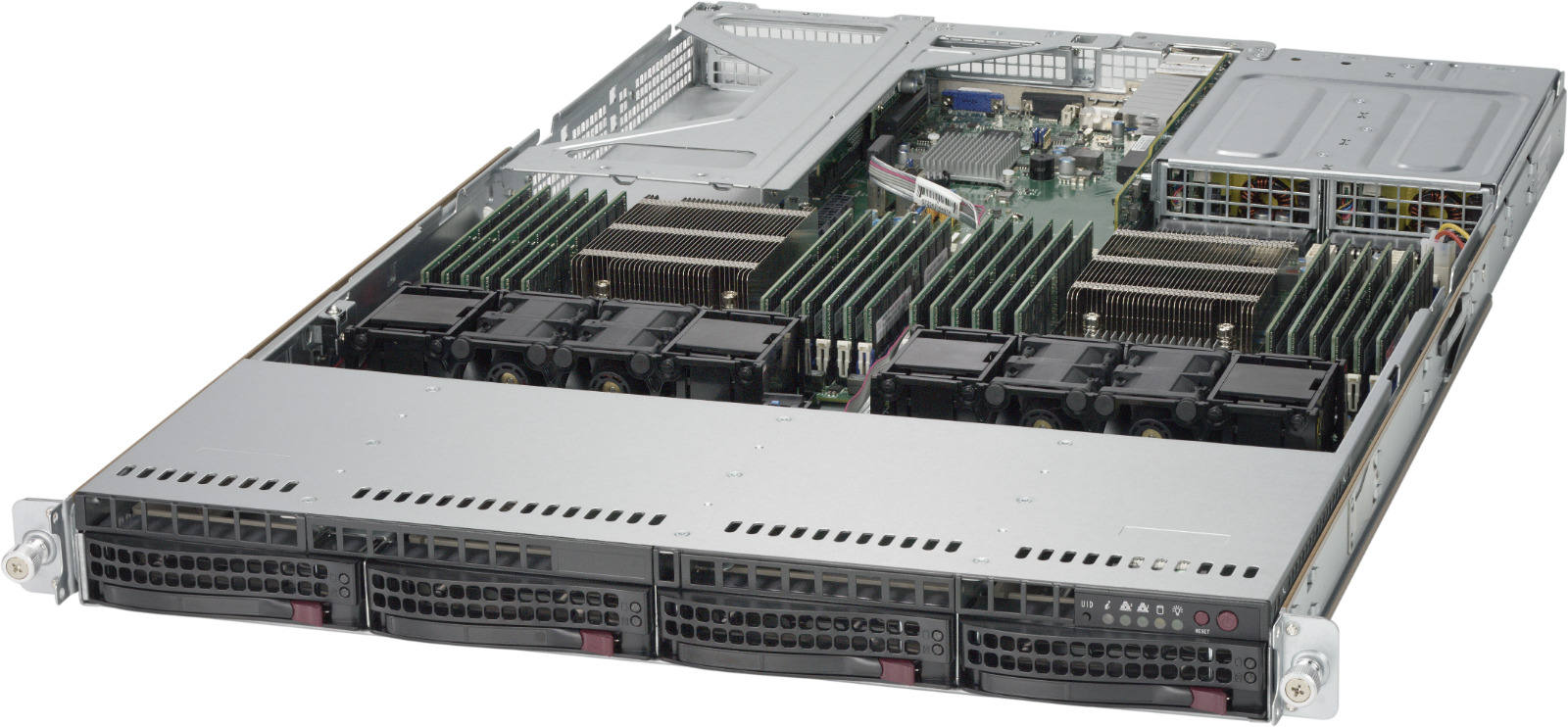 1U Supermicro Server X10DRU-i+ 2x Xeon E5-2690 V4 28 Cores 64GB 4x 10GBE-T 2PS