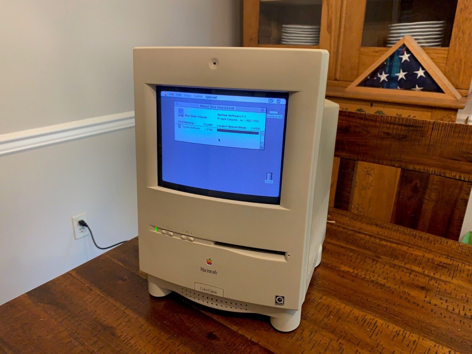 Vintage Apple Macintosh Color Classic Restored + Recapped 10MB RAM + SCSI SD HD