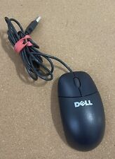 Open Box Vintage Dell M-UK DEL3 USB Wired Mechanical Ball Wheel Mouse in Black picture