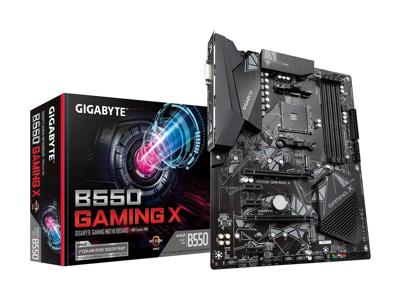 GIGABYTE B550 GAMING X AM4 AMD B550 ATX Motherboard Dual M.2 SATA 6Gb/s USB 3.2