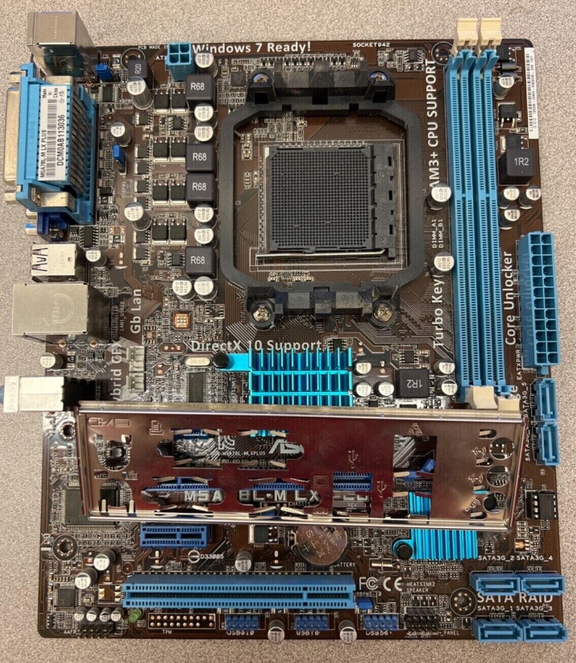 Asus M5A7BL-MLX PLUS/AM3 +CPU Support Motherboard