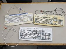 3x LOT Vintage Gateway 2000 Audio Keyboard PS/2 PS2 Damaged Cord Parts / Repair picture