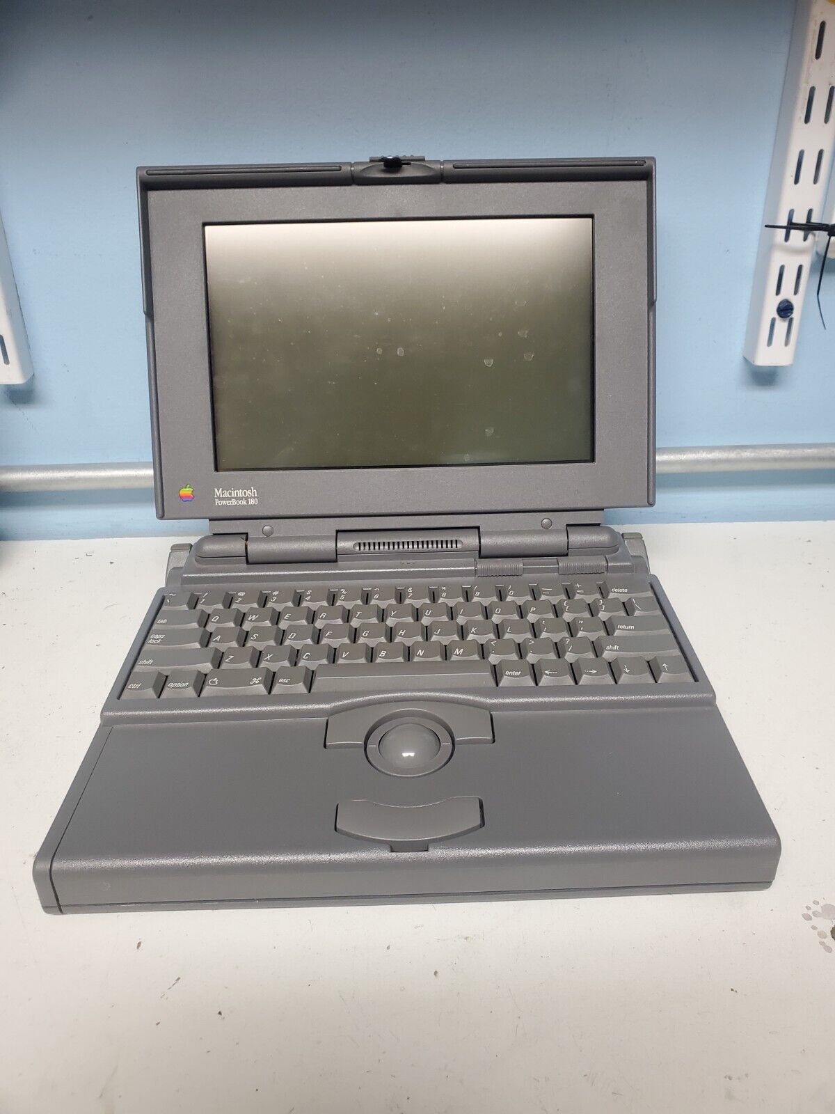 Vintage Apple Macintosh PowerBook 180 Laptop with Battery for Parts or Repair