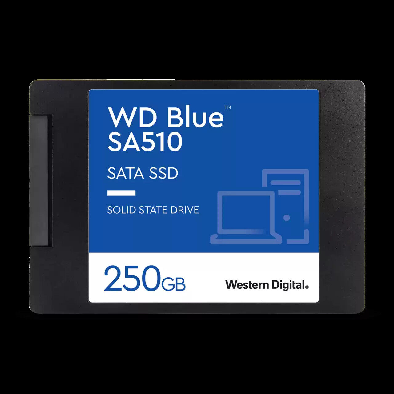 Western Digital 250GB WD Blue SA510 SATA SSD Internal 2.5”/7mm Cased WDS250G3B0A