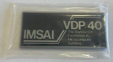 (2) NOS Super Rare IMSAI VDP-40 Metal Name Plate Emblem Badge, Vintage Computer picture