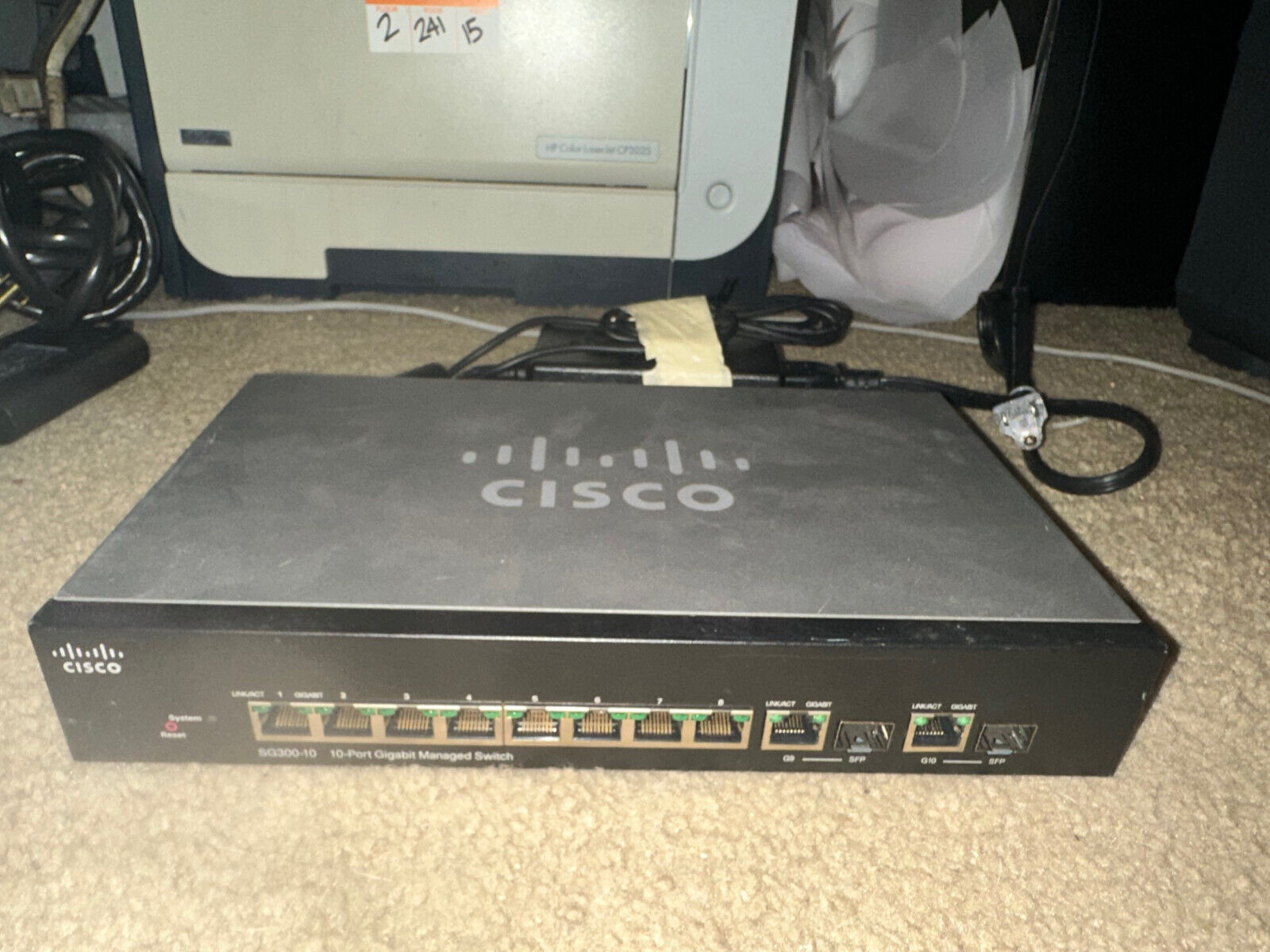 Cisco SG300-10 10-Port Gigabit Managed Switch - Used
