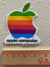 Apple Macintosh Computer Logo Rainbow Decal Stickers Vintage 80s picture
