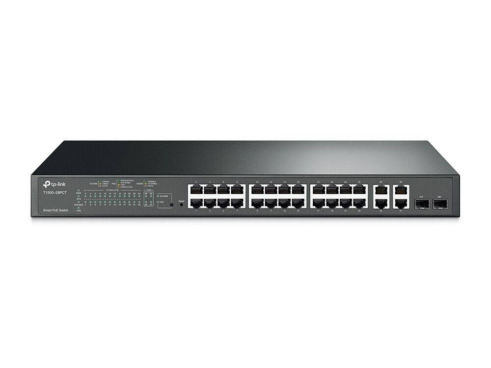 TP-Link 24 Port Fast Ethernet PoE+ L2/L3/L4 Switch T1500-28PCT(TL-SL2428P)