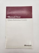 Vintage 1989 Microsoft Word Quick Reference Guide,  Macintosh Version 4.0 picture