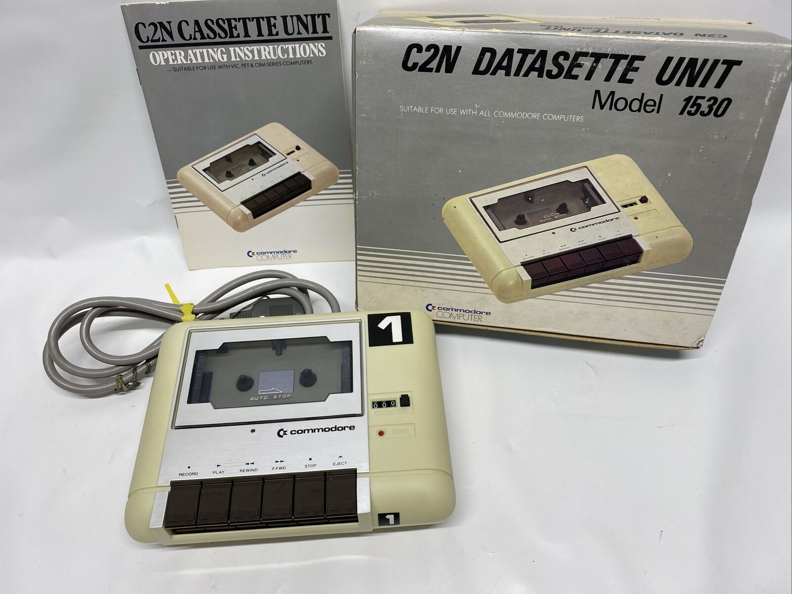 Commodore C2N Datasette Unit Model 1530  Untested Selling For Parts