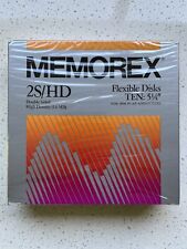 Vintage Box of 10 Memorex 2S/HD Double Sided High Density 5.25