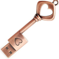 Flash Drive 16GB Metal Key of Love Key Chain USB Memory Stick Pen Drive Graduati picture