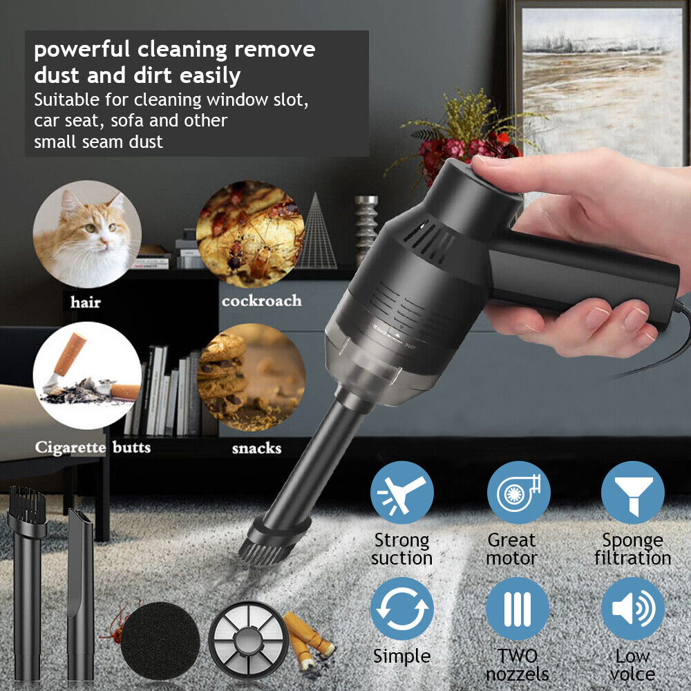 USB Portable Electric Air Duster Blower Car Vacuum Computer Keyboard Cleaner