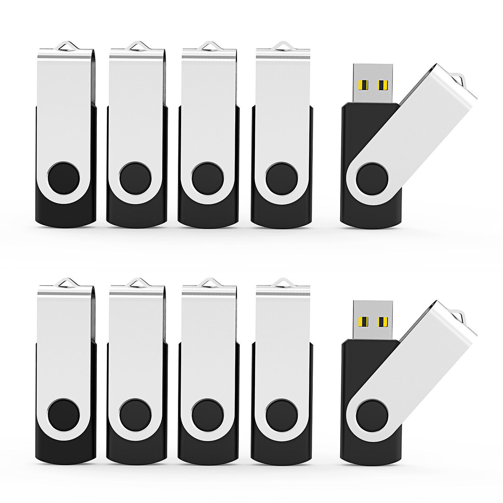 Wholesale USB 3.0 16GB 10/100pcs Metal Swivel USB Flash Drives Thumb Drive Pack 