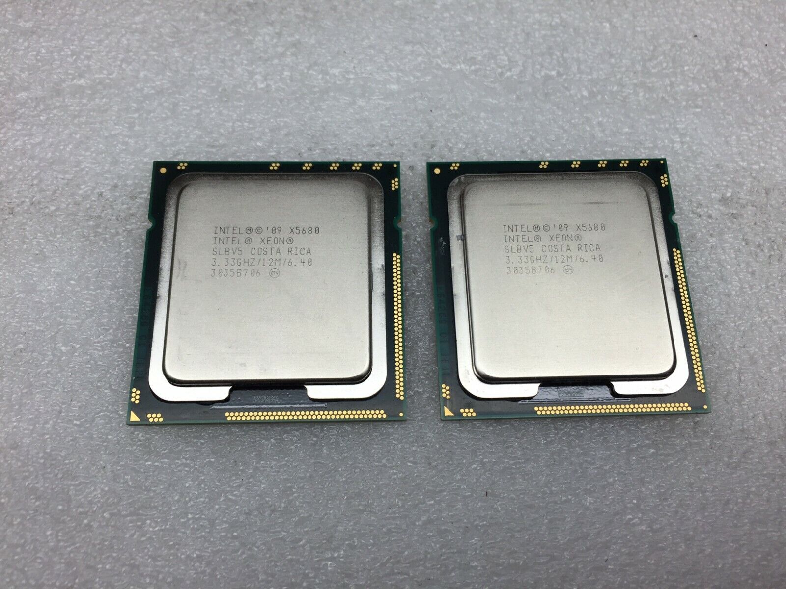 Maqtching Pair Intel Xeon X5680 6-Core 3.33GHz 12MB LGA1366 Processor SLBV5