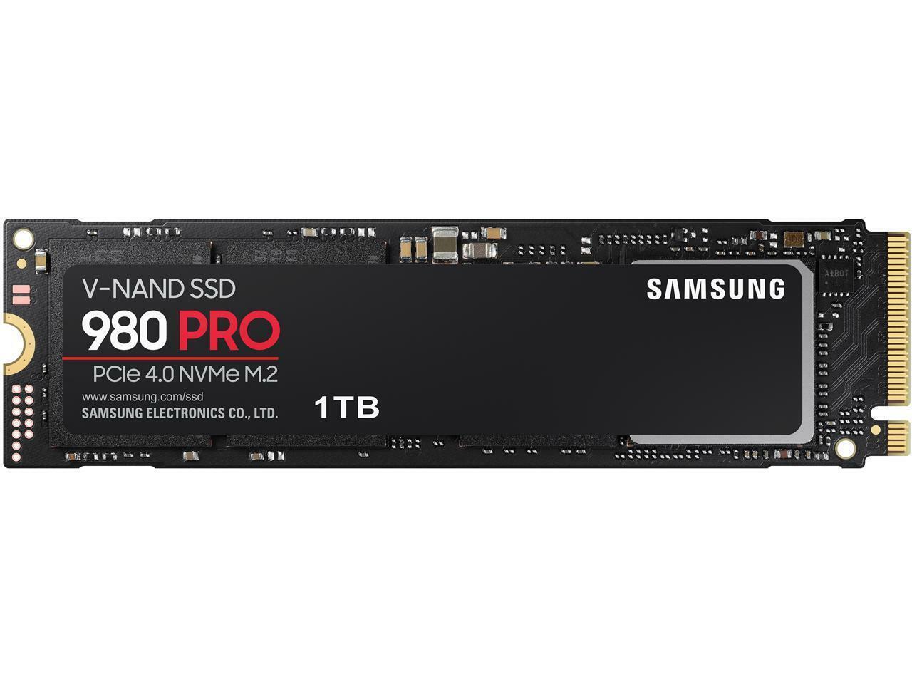 SAMSUNG 980 PRO 1TB M.2 2280 PCI-Express Gen 4.0 x4, NVMe 1.3c 5000 Mb/s SSD Dri