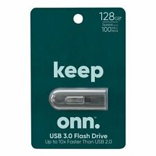 ONN 128GB USB 3.0 Slide Extending Flash Drive - Gray **BRAND NEW** picture