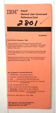 IBM RACF MVS General User Command Reference Card 1984 Vintage Mainframe picture