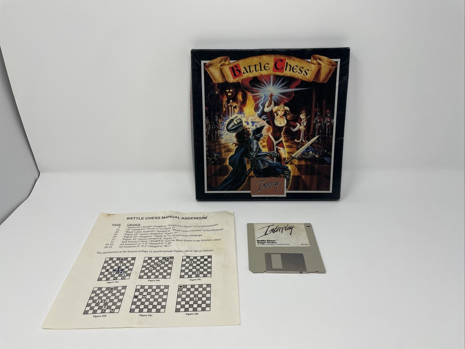 Commodore Amiga Game BATTLE CHESS by INTERPLAY  Boxed w/ Disks + Manuals