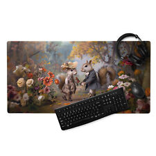 Vintage Squirrels Print Gaming Mouse Pad, Extra Large Mousepad, Extended Deskmat picture