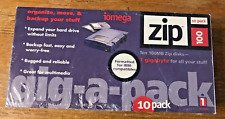 Vintage Iomega Zip Disks Gig-A-Pack 10 pack 100 MB for IBM PC 1GB New Sealed picture