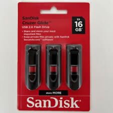 SanDisk 16GB Cruzer Glide USB 2.0 Flash Drive (3 Pack) - NEW SEALED picture