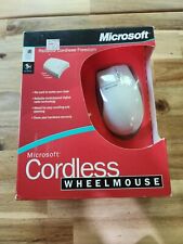 Vintage Microsoft Cordless Wheel Mouse Wireless Digital Receiver Included picture