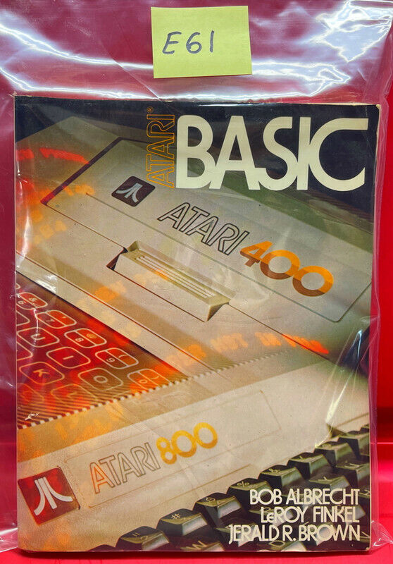 Atari Basic Vintage Computer Programming Guide 400/800/1200 XL XE Book Manual