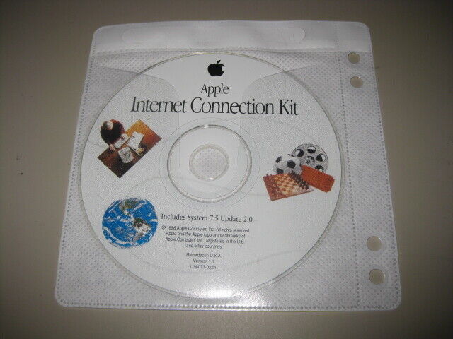 Vintage 1996 APPLE INTERNET CONNECTION KIT Disc For 7.5 Version 1.1