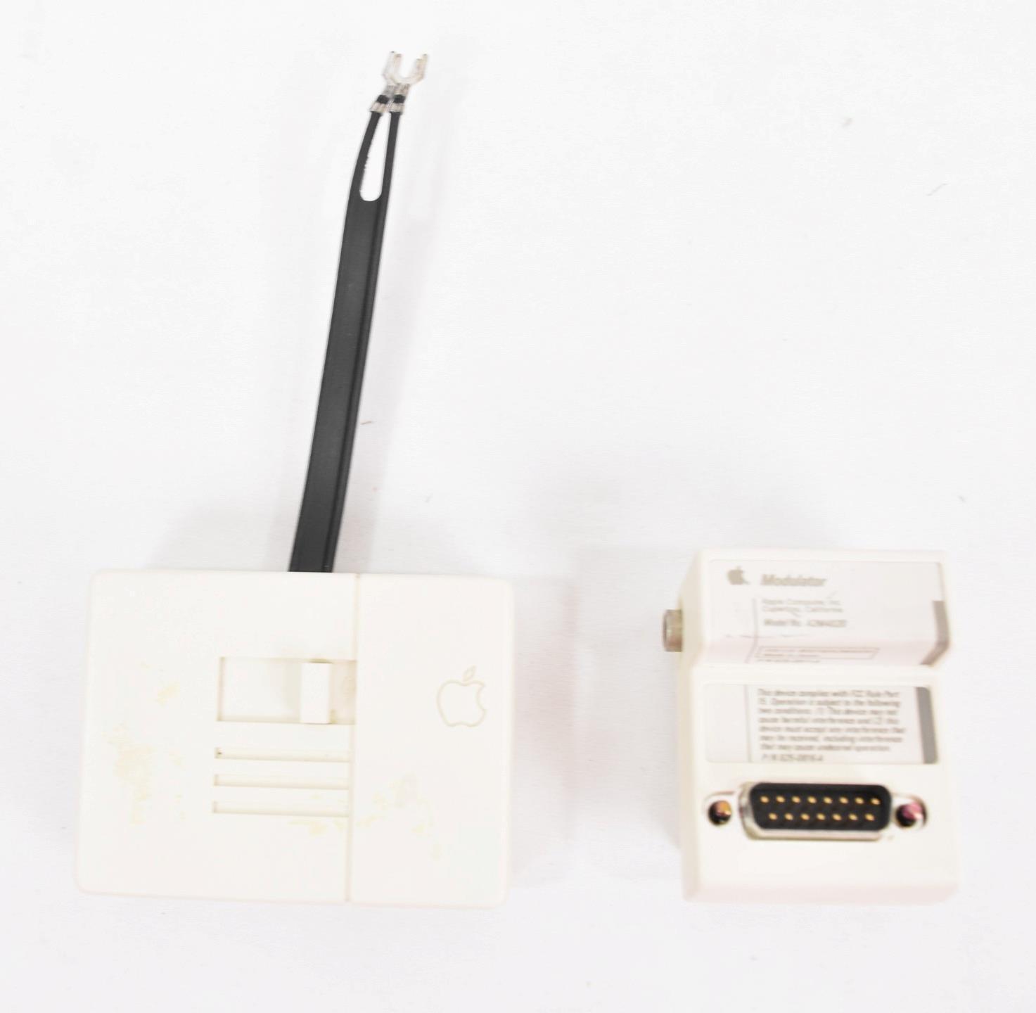 Vintage Apple IIc RF Modulator and TV Switch Box A2M4020 + A2M4041