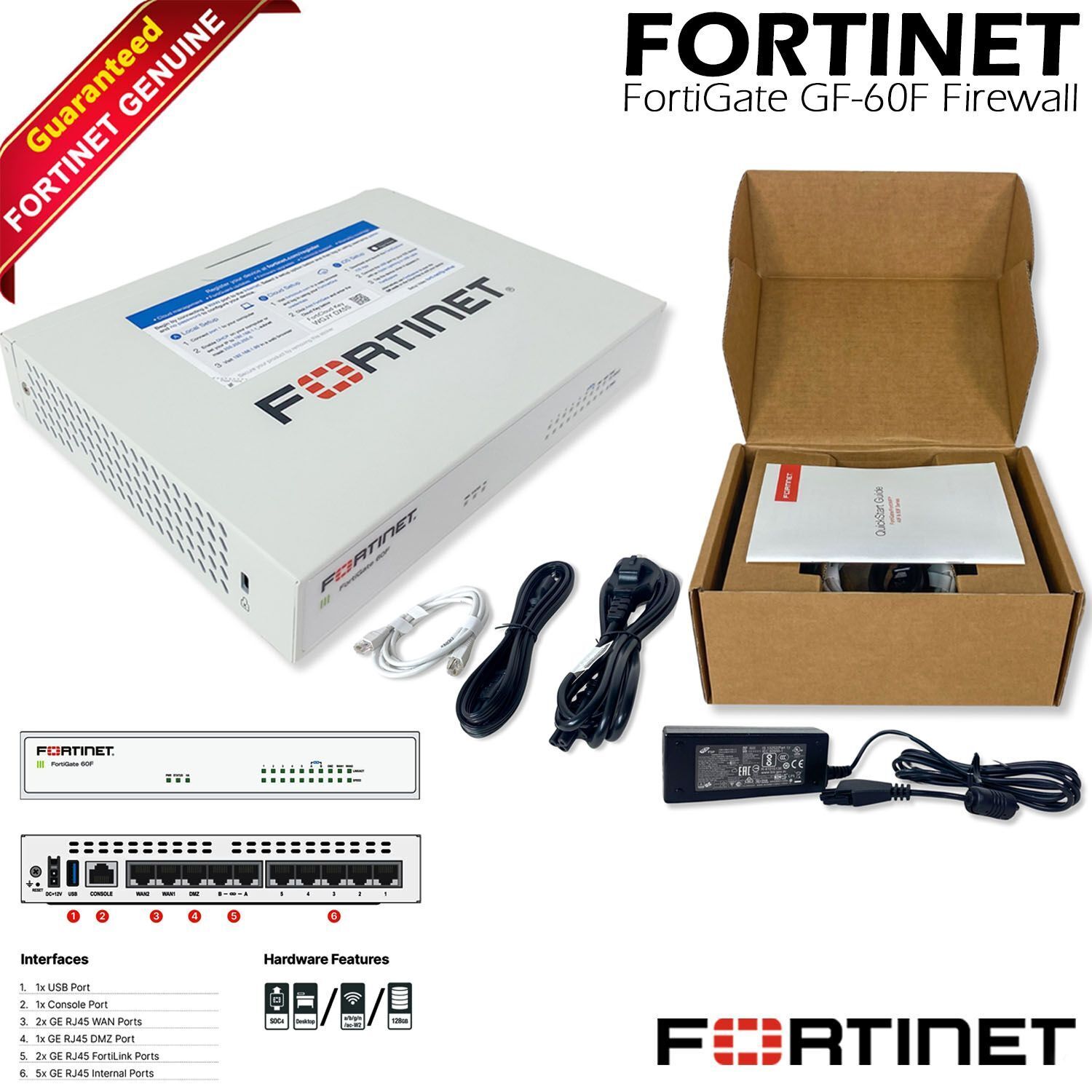 Fortinet Fortigate 60F FG-60F-BDL-811-60-EU HW 5-Years UTP Firewall Security