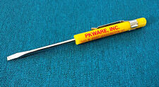 Vintage PKWARE Flat Pocket Screwdriver Yellow Promo Advertisement PK WARE picture