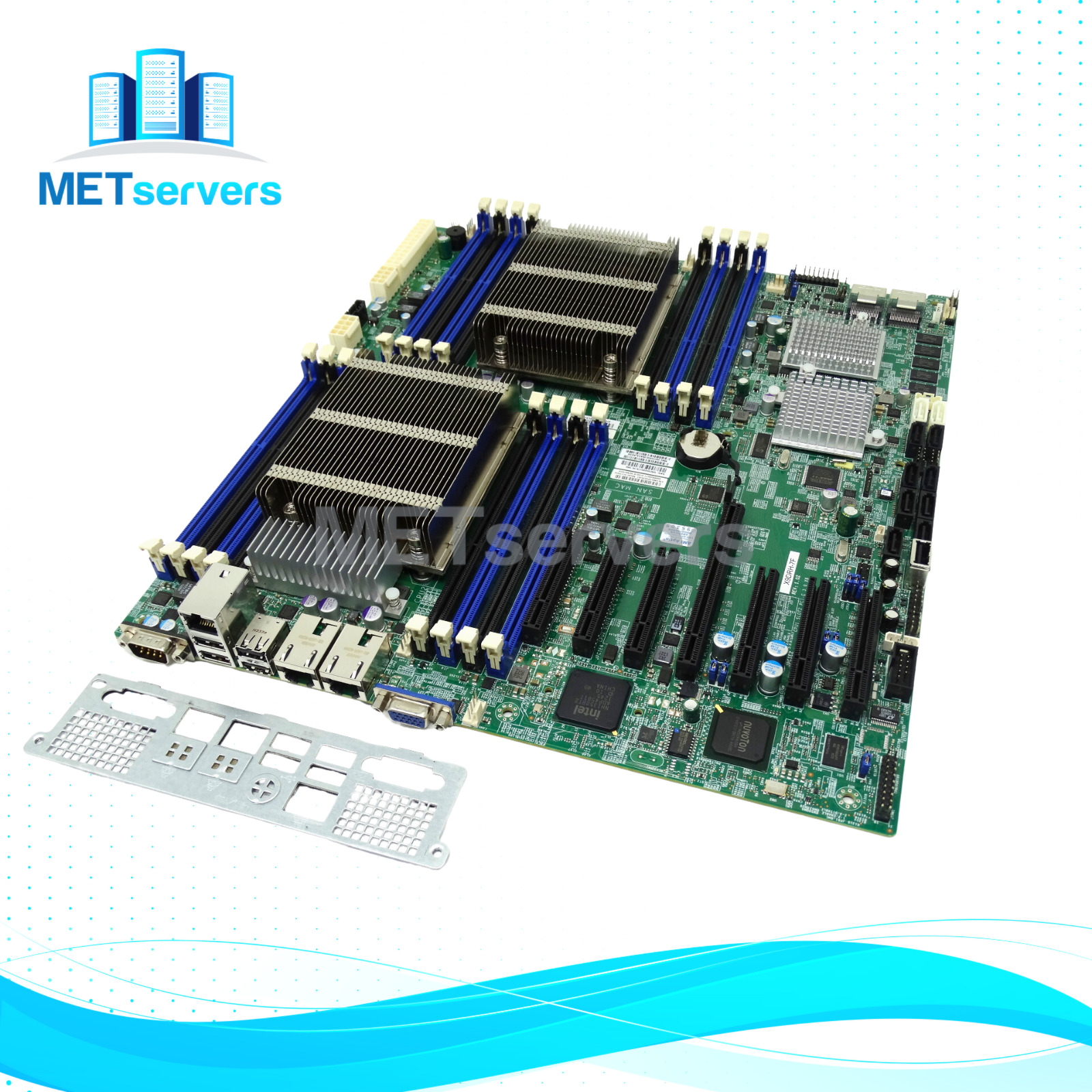 Supermicro Dual Intel Xeon LGA2011 E-ATX Server System Mother Board w/ Heatsinks