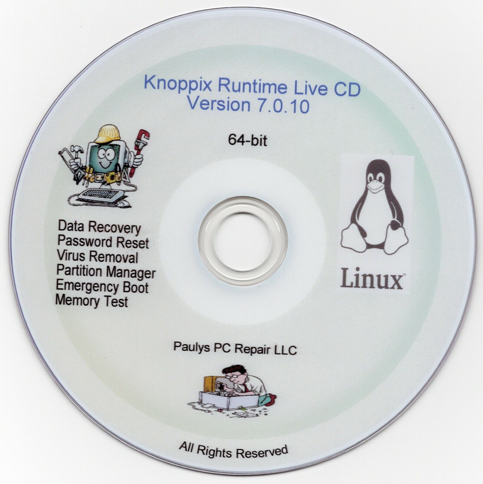  Knoppix Live CD Version 7.0.10 Restore Password Partition Data Recovery