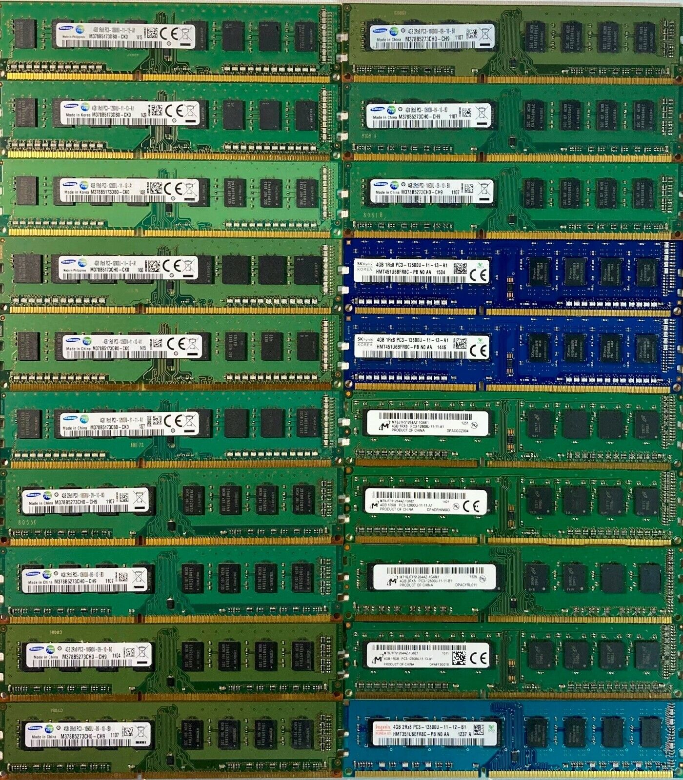 80GB Lot (20 x 4GB) Desktop Memory PC3-12800U And DDR3-1600  Mixed Brands