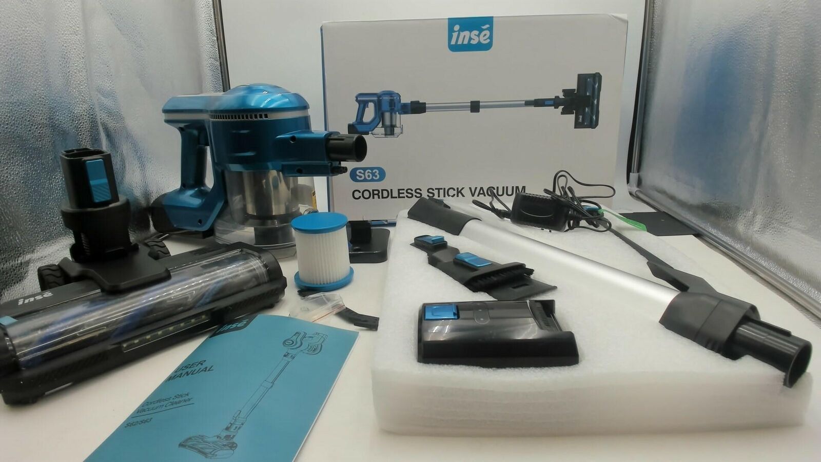 INSE Cordless Vacuum Cleaner, 6-in-1 25Kpa Lightweight Cordless Stick Vacuum..