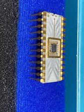 Unknown Intel 1301 vintage ceramic zebra grey white gold CPU ROM IC chip rare picture