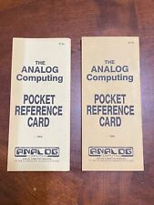 Two (2) vintage The Analog Computing Pocket Reference Cards, 1985 picture