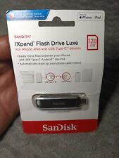 SanDisk 128GB iXpand Flash Drive Luxe for Your iPhone and USB Type-C Devices  picture