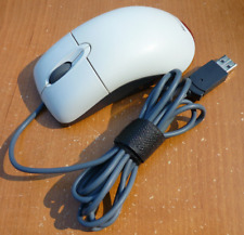 Vintage Off White Microsoft Wheel Mouse Optical USB Mouse 1.1/1.1a - Good Cond picture