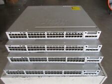 Lot of 4 Cisco WS-C3850-48F-L 48 Port PoE+ Gigabit Switch with C3850-NM-4-1G, PS picture
