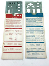 Vintage IBM Plastic Templates Flowcharting & HIPO w/ Paper Sleeves picture