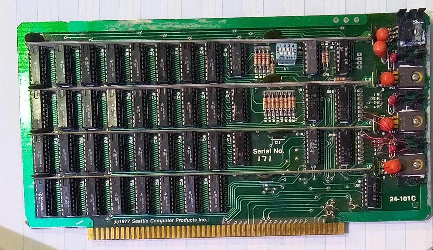 Vintage Seattle Computer Products 16K RAM  S-100 Board    Part # 24-101C @1977
