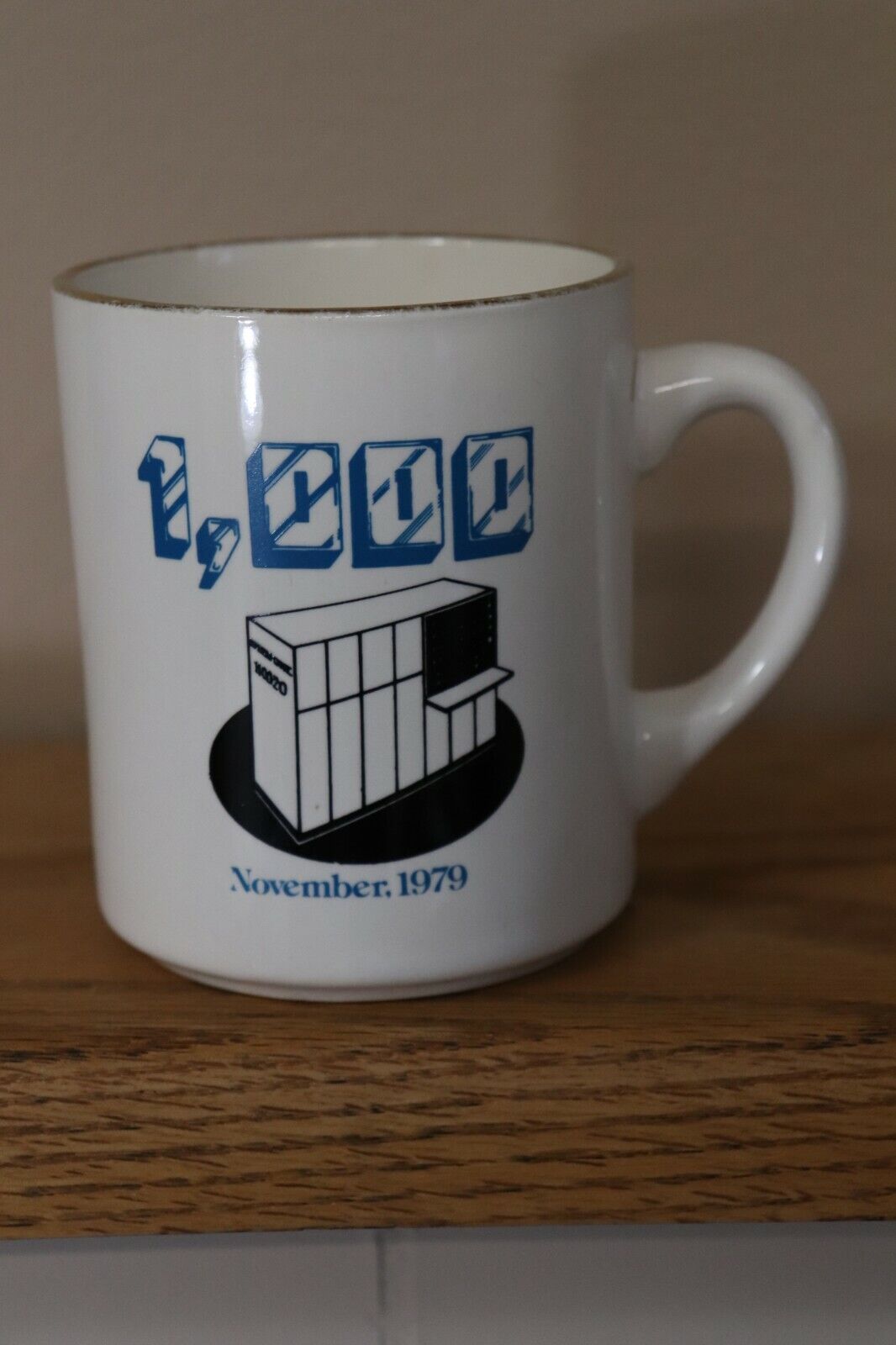 SPERRY UNIVAC coffee mug-commemorate the 1000th 1106, 1108, 1110, 1120 mainframe