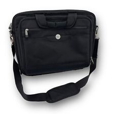 Vintage DELL Black Padded Computer Laptop Briefcase Cross-Body Messenger Bag picture