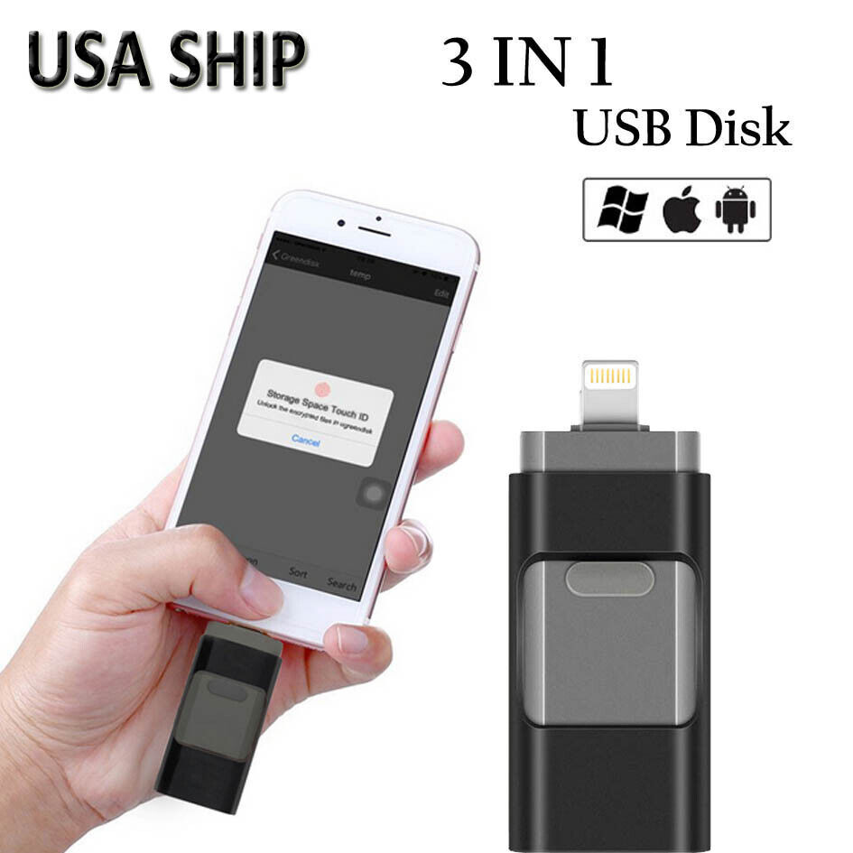 512GB USB i-FLASH DRIVE MEMORY PHOTO STICK FOR iPHONE iPAD iOS LAPTOP PENDRIVE