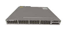 Cisco WS-C3850-48F-L 48 Port Gigabit PoE+ Switch C3850-NM-4-1G 1100W picture