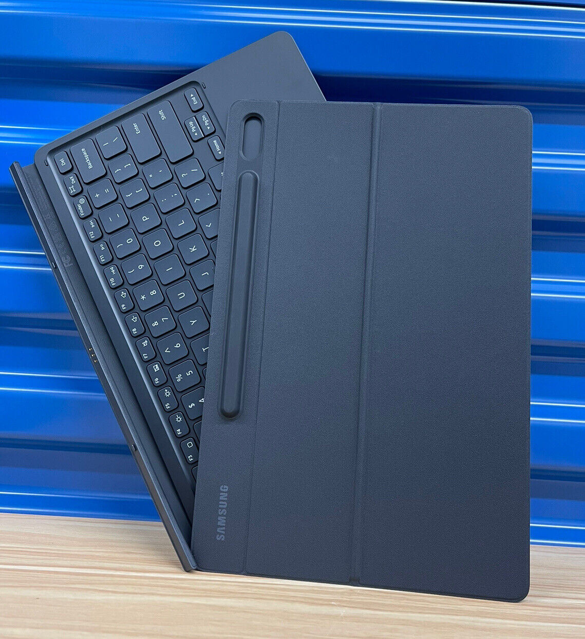 Samsung Galaxy Tab S8+, Tab S7+ Book Cover Keyboard - EF-DT970UBEGUJ - Black