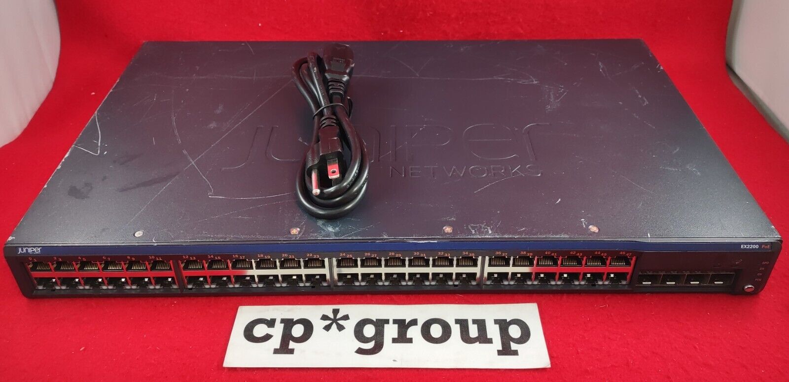 Juniper 48-Port GbE PoE+ & 4-Port SFP Managed Network Switch EX2200-48P-4G