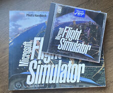 Vintage Microsoft Flight Simulator Pilot's Handbook & CD ROM MS-DOS PC Game picture